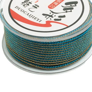 2mm Nylon Braided Rope - Two Color Eight Strand Rope - Craft Braided String - Handwoven Rope - Woven Multicolor Craft - 10m/Roll - HM1061E