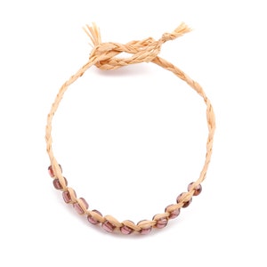 Lafite Grass Knotted Bracelet with Acrylic Beads - Lafite Grass Bracelet - Acrylic Beads Bracelet - Bracelet Jewelry - 264x4.29mm - LS1005