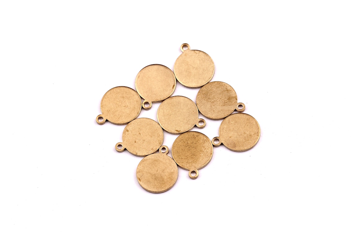 Brass Circle Stamping Tag Raw Brass Stamping Blank Raw Etsy