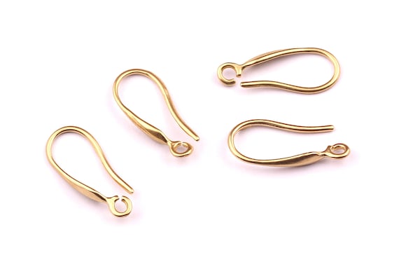 Brass Ear Wires Raw Brass Ear Hooks Earring Findings Jewelry