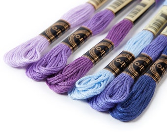 Embroidery Floss Set - 6 Skeins of 8 meters- Embroidery Thread - Cross Stitch Floss - Embroidery Accessories - HM1011