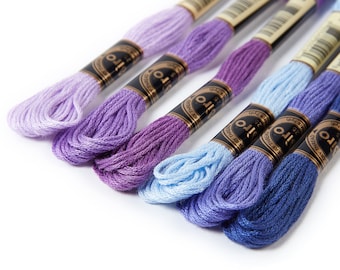 Embroidery Floss Set - 6 Skeins of 8 meters- Embroidery Thread - Cross Stitch Floss - Embroidery Accessories - HM1011
