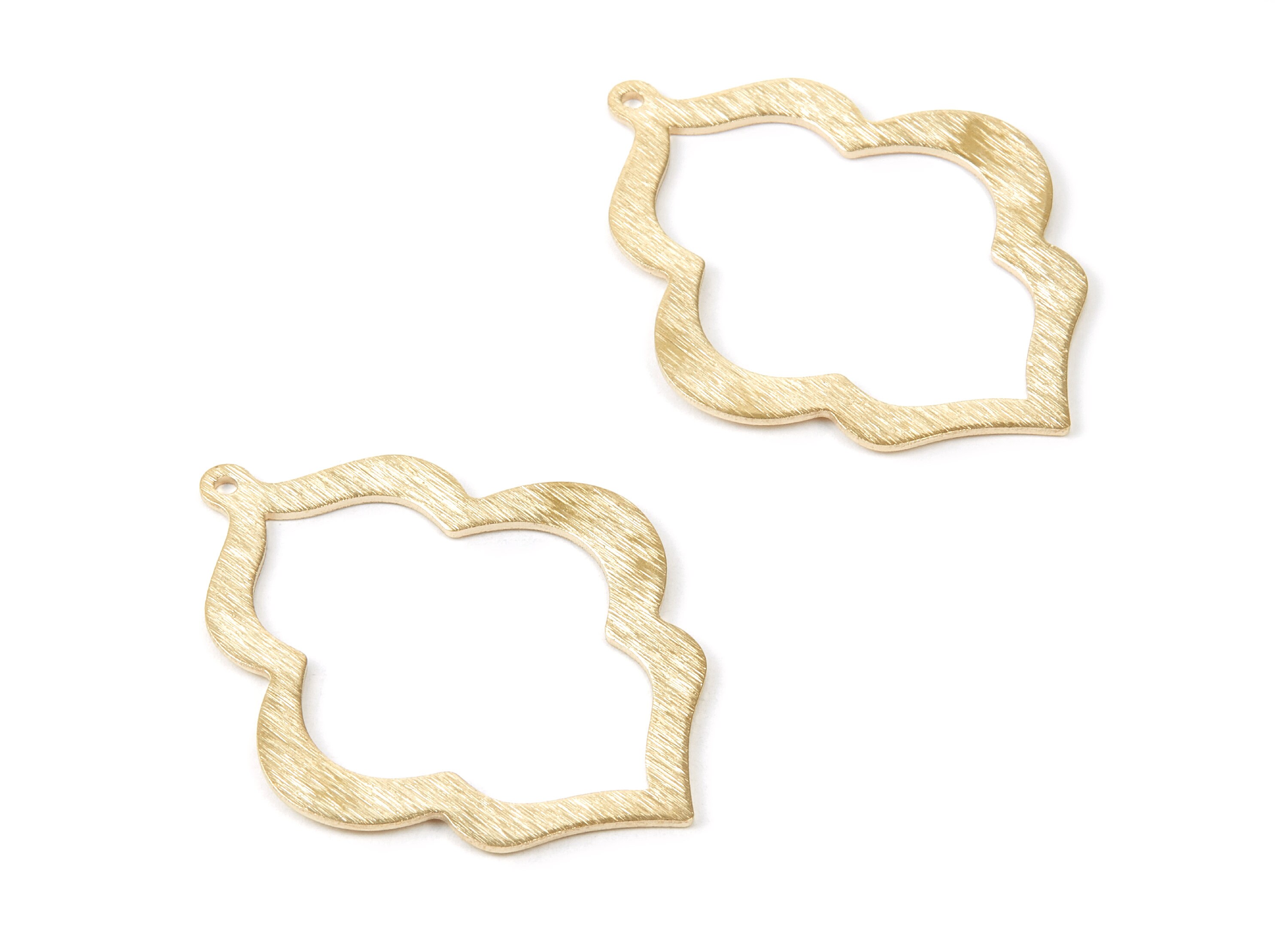 Brass Geometric Charms Textured Geometric Shaped Raw Brass - Etsy