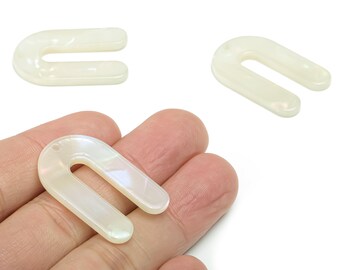Acetate U Earring Charms - Acetate U Pendant - Jewelry Making Supplies - Color Code:786 - 32.43x21.71x2.66mm - AC1969-A786