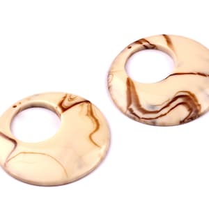 Acrylic Circle Charms - Circle Earrings and Pendant - Earring Findings - Jewelry Supplies - 48x5mm - AC1016A