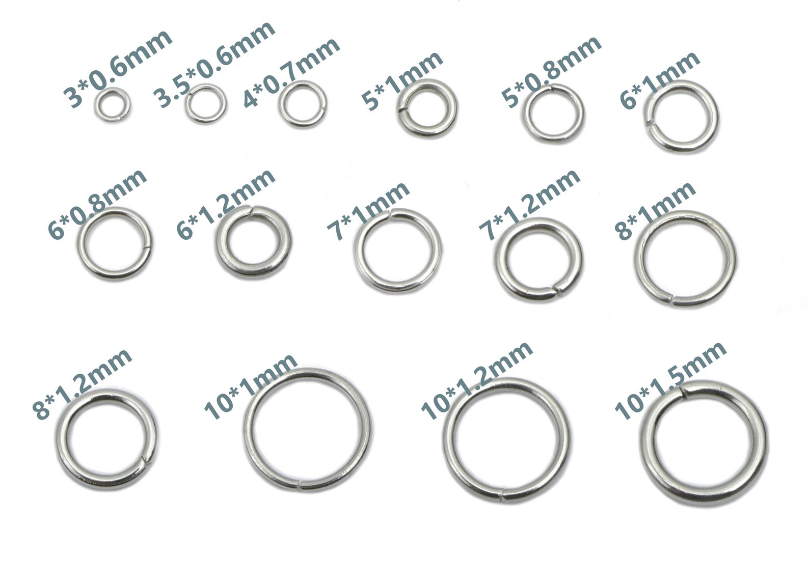 Closed Jump Rings 304 Stainless Steel Circle Jump Ring Etsy
