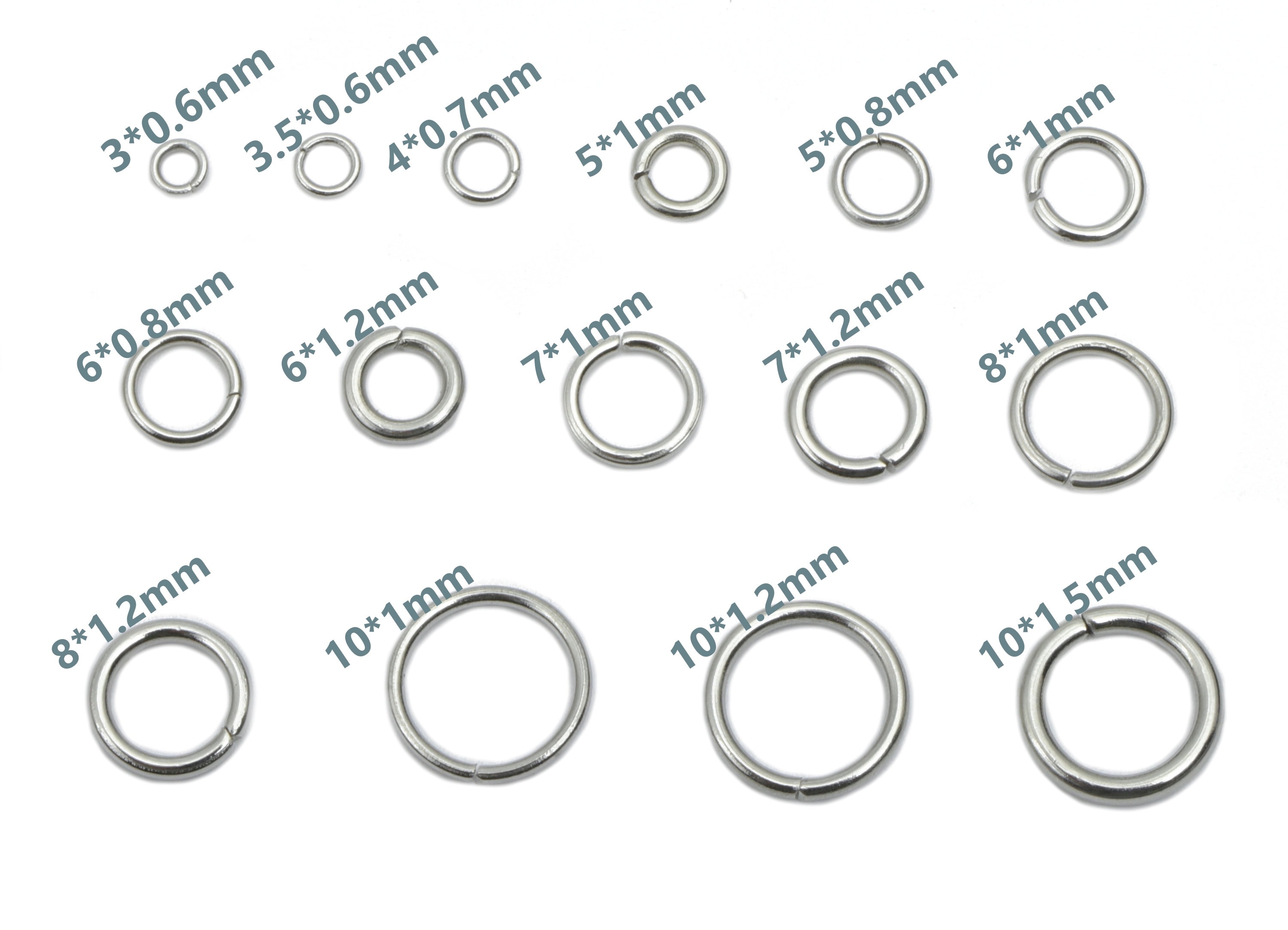 Louleur High Quality Stainless Steel Open Jump Ring Round Gold