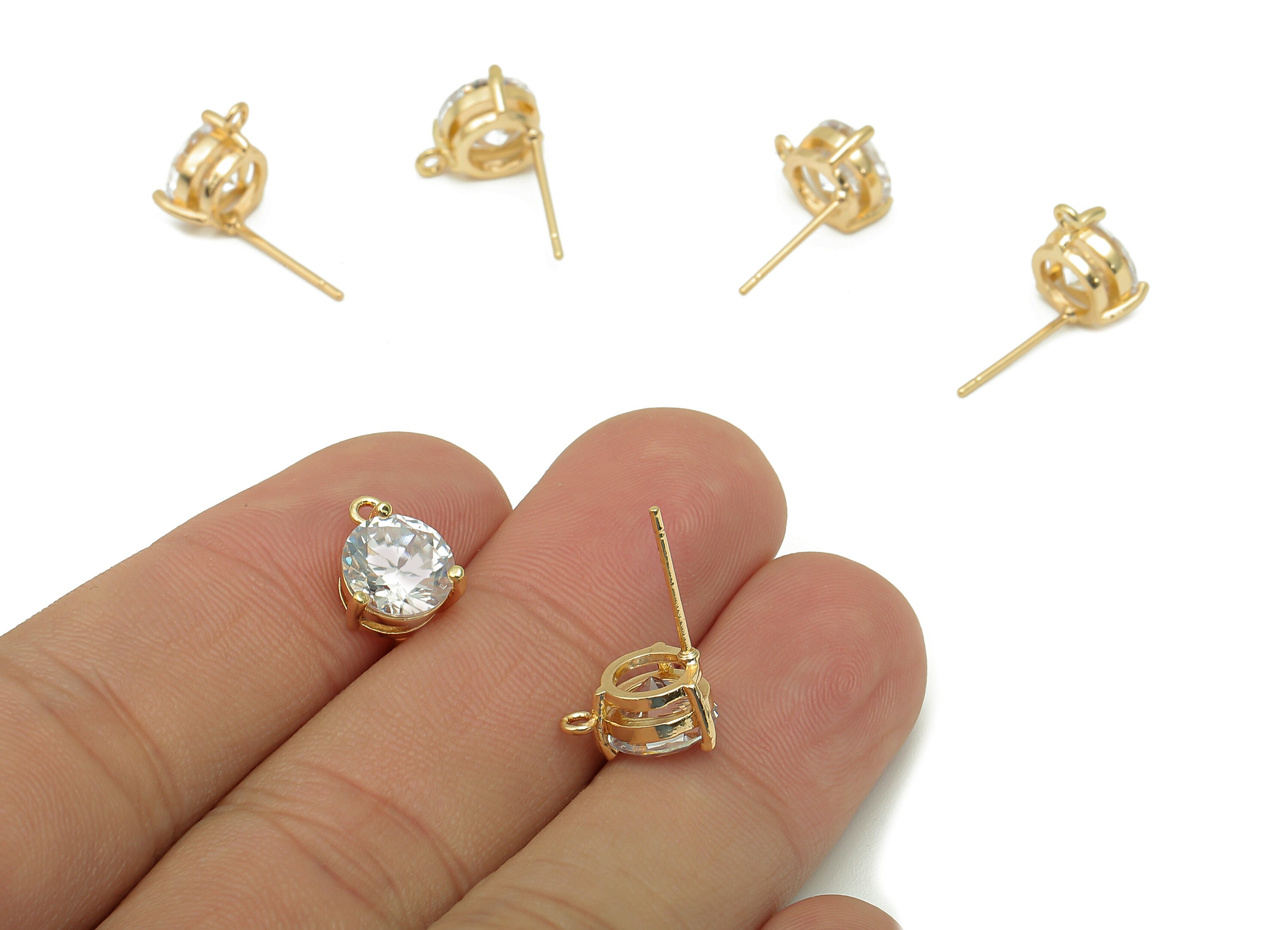 10pcs Gold/ Silver Tone Circle Pendants 32x29mm, Gold