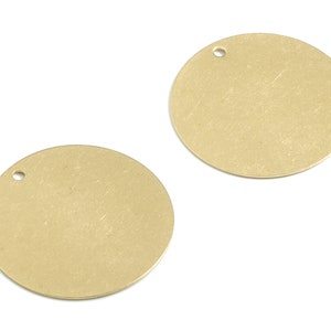 Personalized stamping blank - Brass Round Stamping Blank - Raw Brass Round Earring Charms and Pendant  - 23x23x0.4mm - PP3574