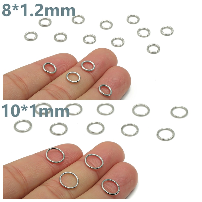 Closed Jump Rings 304 Stainless Steel Circle Jump Ring Etsy
