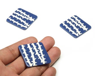 Colgantes cuadrados de acrílico para pendientes - Colgante cuadrado de acrílico - Componentes para pendientes - Materiales para la fabricación de joyas - 34,75 x 34,72 x 2,20 mm - AC2322