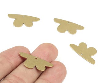 Personalized stamping blank - Cloud Earring Charms - Raw Brass Cloud Pendant - Jewelry Making Supplies - 26x13x0.8mm - PPM3501