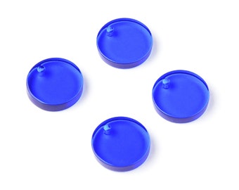 Acrylic Round Earring Charms - Circle Pendant - Earring Findings - Jewelry Supplies - Color Code: A70 - 13,75x13,75x2,92mm - AC1287D