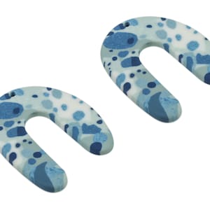 PolymerClay U Earring Charms - PolymerClay U Pandant - Earring Findings - Jewelry Handmade - 33.26x25.8x2.72mm - PC2258A