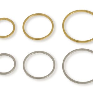 Runda öppna ramkopplingar - Geometriska metalllänkar - Örhängen i rostfritt stål för gör-det-själv-smyckestillverkning - Guldplätering