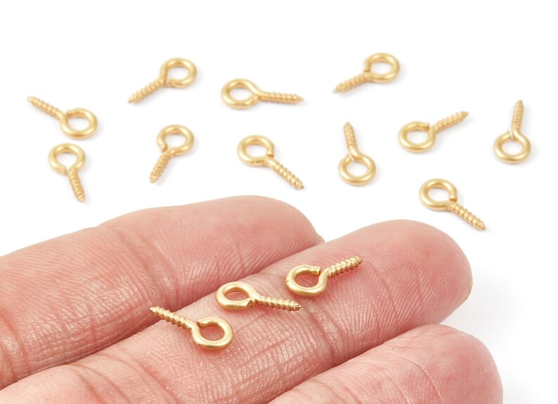 Eye Hook Screw 5X10 Raw Brass Eye Hook Screw Jewelry Etsy