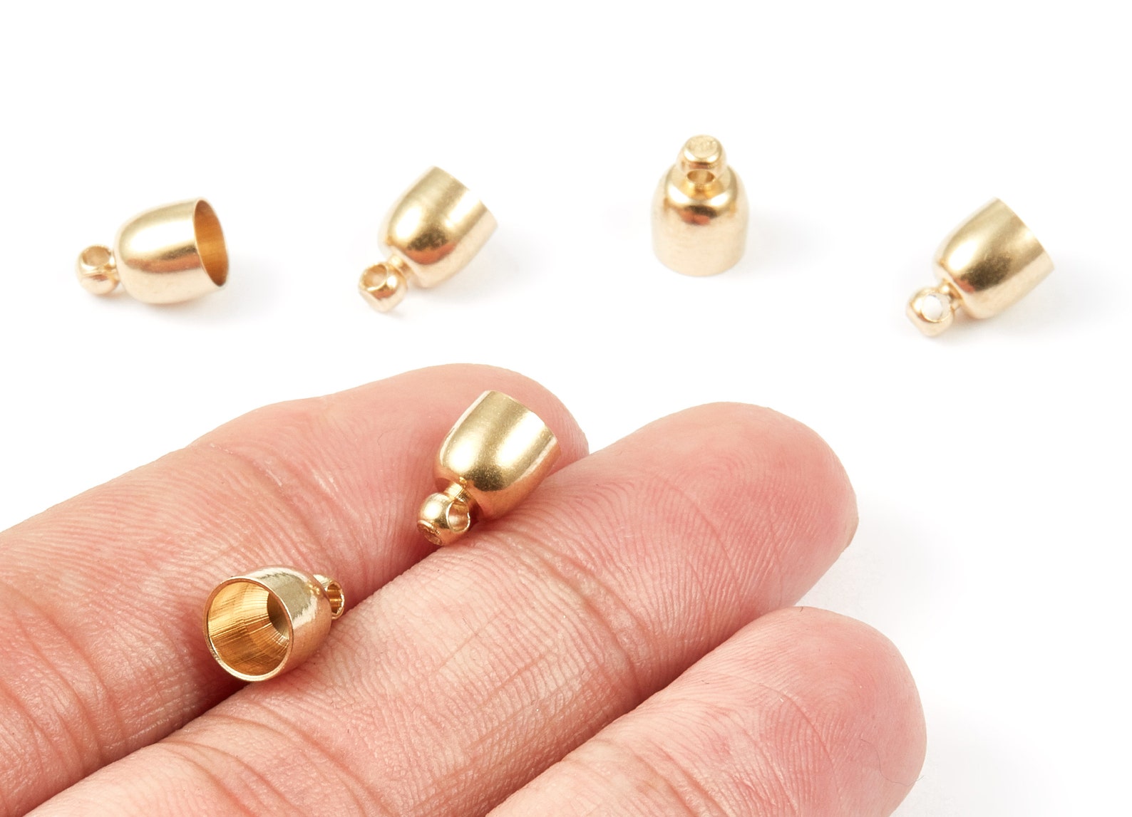 Brass Tassel End Caps Raw Brass Barrel End 710 Cord End Etsy