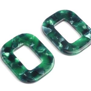 Acetate Rectangle Charms - Rectangle Earrings and Pendant - Earring Findings - Jewelry Supplies - Color Code: A13 - 32.4x26.5mm - AC1080H