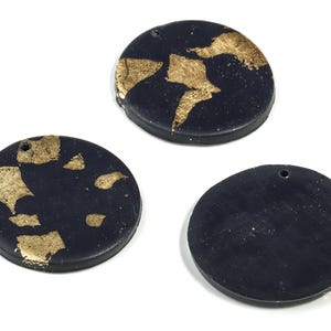PolymerClay Round Earring Charms - PolymerClay Circle Pandant - Earring Findings - Jewelry Handmade - 30.25x30.25x3.11mm - PC2264A image 3