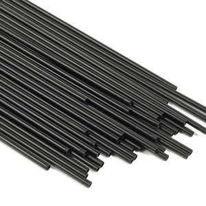 Matte Black Himmeli Tubes - Raw Brass Round Himmeli DIY Tube Beads - Circle Pipes for Geometric - For Air Plants -2.5x0.2x160mm- PP4569B-160