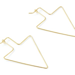 Brass Stud Earring Wire - Raw Brass Ear  Hooks - Earring Findings - Jewelry Supplies - 47.2x32.6x0.7mm - PP1511