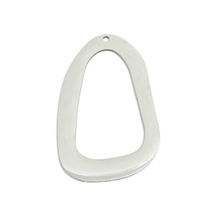 Steel Teardrop Charms - DIY Craft Geometry Component - Modern Geometry Jewelry Charms - Steel Jewelry Finding - 43x25x0.98mm - SS2308