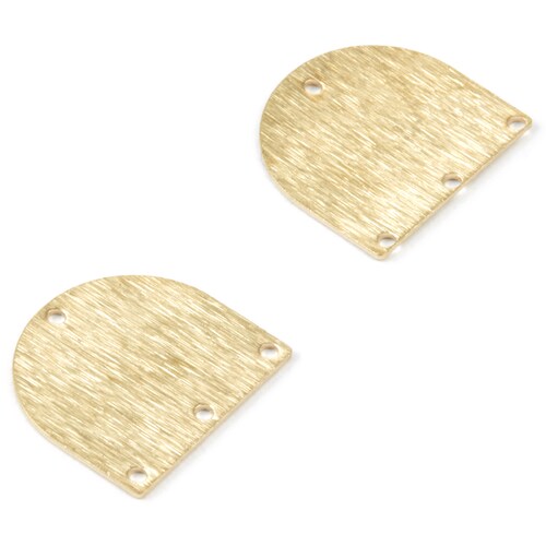 Brass Textured D Charms Textured D Shaped Raw Brass Etsy