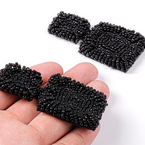 Colgante cuadrado con cuentas para pendientes - Cuentas japonesas - Colgante con cuentas hecho a mano - Accesorios para pendientes - Suministros para joyería - 72x40x7,5 mm - TH1057B imagen 1