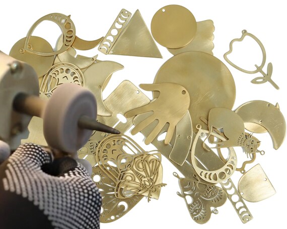 Brass Polished Charms - Polishing Raw Brass Charm - Polished Shinier Pendants - Raw Brass Polishing For Shiny Charms, Charms, Pendants