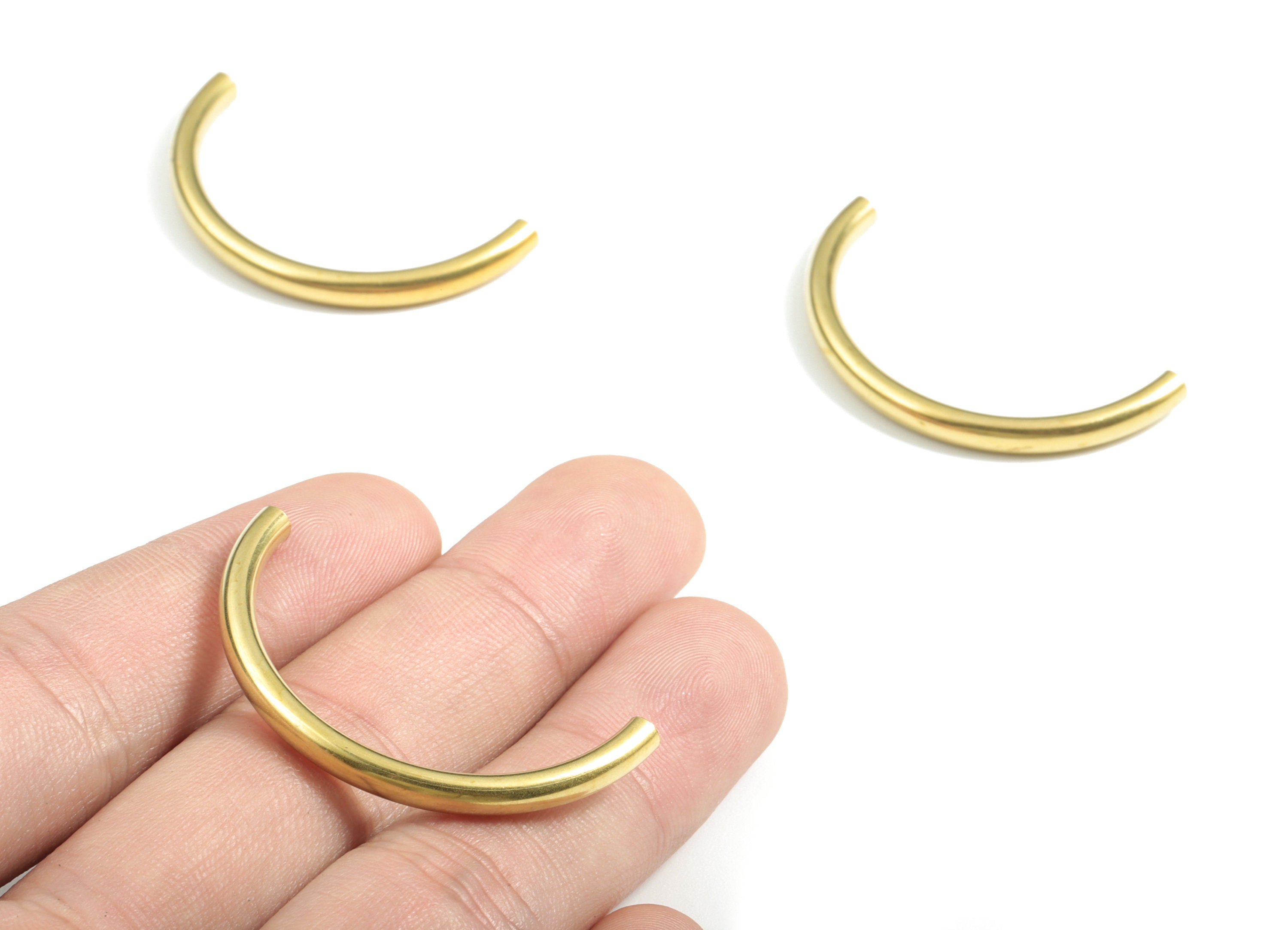 Curved Brass Tube Brass Round Tube Semi Circle Tube Raw Etsy