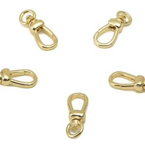 Brass Lobster Claw Clasps - Brass Parrot Clasp -Jewelry Supplies -For Necklace - 18K Real Gold Plating Brass - 17.5x 6.92 x 3.8mm-RGP6085