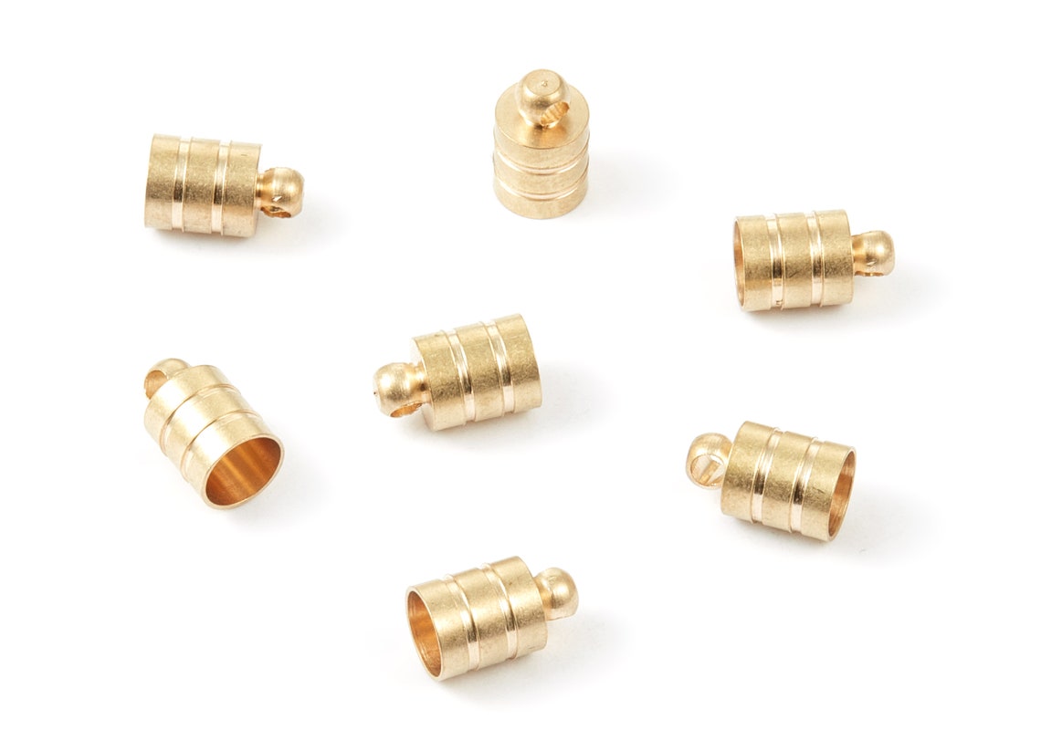 Brass Tassel End Caps 711.5 Raw Brass Barrel End Cord Etsy