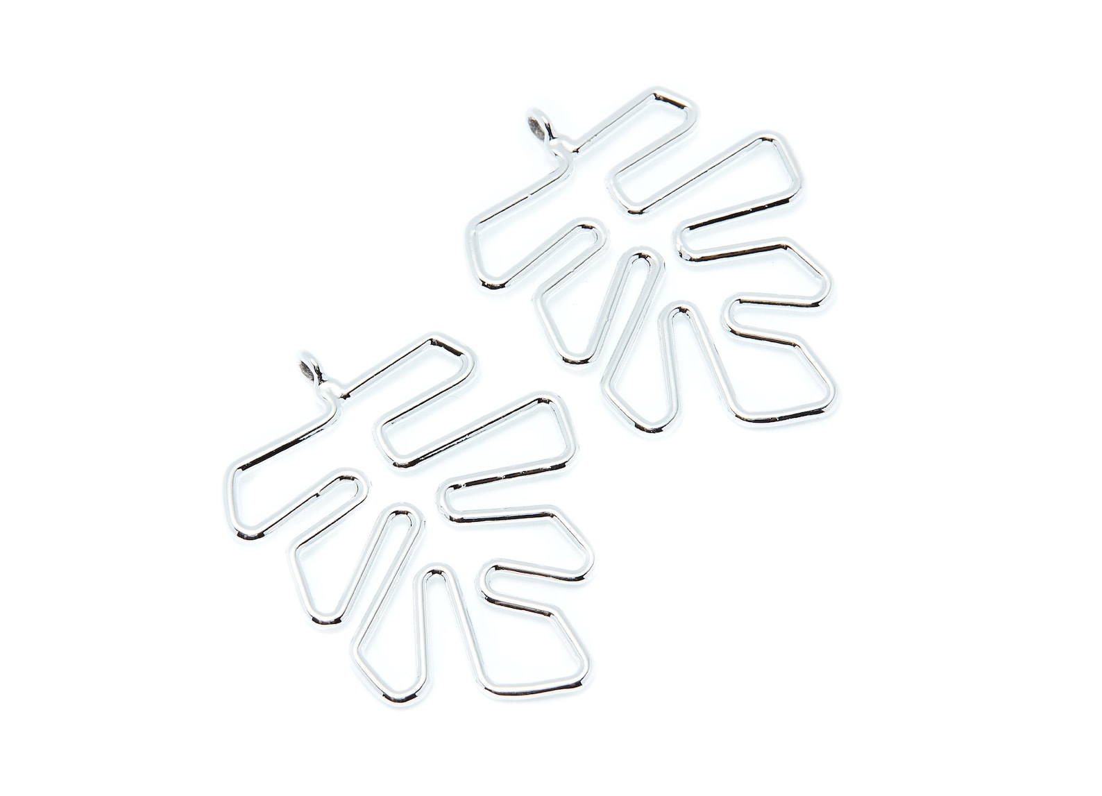 Big Leaf Shaped Charms Zinc Alloy Earring Finding Nickel / Etsy