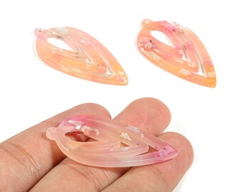 Acetate Drop Charms - Drop Earring and Pendant - Earring Findings - Jewelry Supplies - Color Code:A383 - 45.57x23.36x2.54mm - AC1722-A383