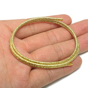 52cm Magnetic Rope Bracelet - Brass Adjustable Handmade Magnetic Rope Jewelry - Unisex Gold Magnetic Rope Necklace Making - HM1068I