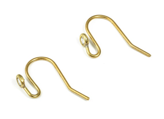 Raw Brass Basic Simple Hook Earrings Brass Ear Wire Fish Hook