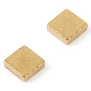Ottone Quadrato Vuoto - 10X3 - Grezzo Ottone Quadrato Blanks - Forniture gioielli - 9.95x9.95x2.75mm - PP1472