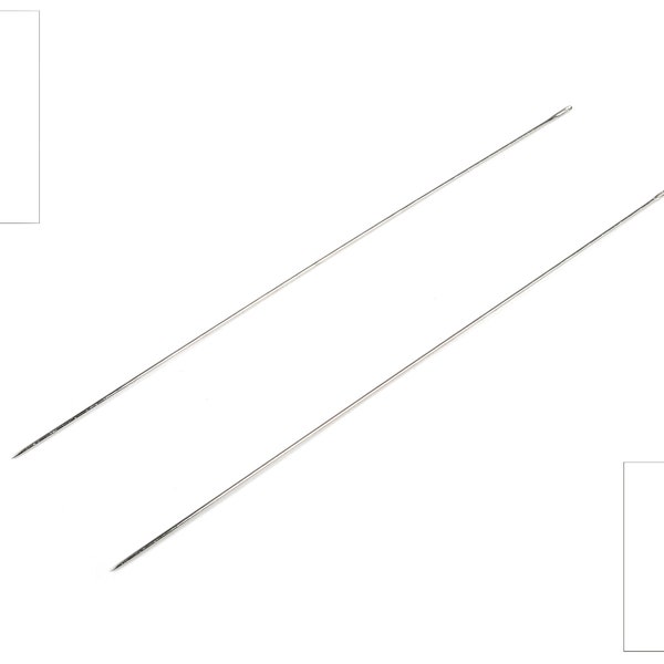 Lange Steife Perlennadeln - 120mm* 0,7mm - Perlennadeln - Perlenzubehör - Perlennadeln - 1 Paket = 3 Stück - TH1069