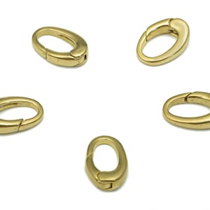 Brass Oval Connector Clasp - Raw Brass Carabiner Parrot Clasp - Parrot Clasp - Lobster Claw Clasp - 12.05x7.48x2.45mm - PP7964