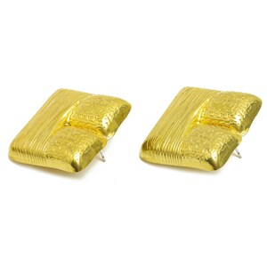 Brass Square Earring Post - Raw Brass Geometry Earring Stud - Brass Textured Elegant Gold Jewelry - Raw Brass Post - 41x31x4mm - PP10789