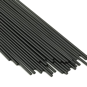 Matowe czarne rurki Himmeli - surowe mosiężne okrągłe koraliki Himmeli DIY - okrągłe rury do geometrii - do roślin powietrznych - 2x0,2 x 200 mm - PP4568B-200