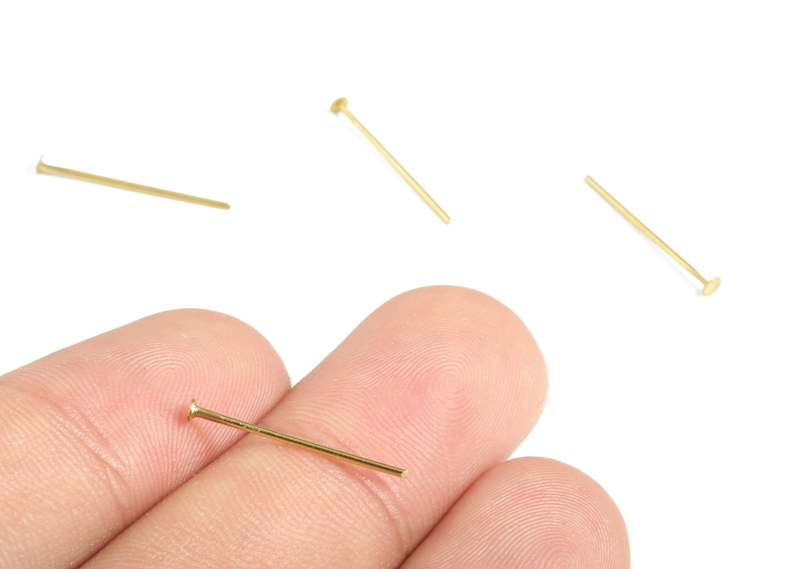 Raw Brass Head Pin Findings Raw Brass Jewelry DIY Brass Etsy UK