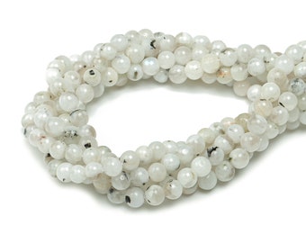 Blue Moonstone Round Beads 4mm - 15.5 inch - Round Gemstone Beads - Natural Stone Beads - 4x4m - NS1501