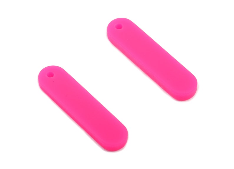 Jewelry Supplies Color Code:A471-20.82x5.06x2.24mm Matte Mini Bar Earring Earring Findings AC1899H Acrylic Bar Earring Charms