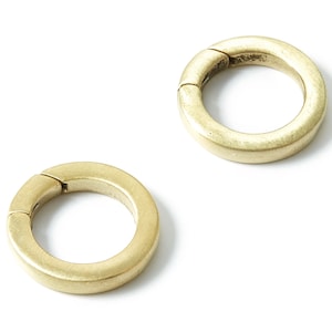 Brass Spring Clasps - Circle Shaped Raw Brass Ring - Open Spring Clasp - Jewelry Supplies - 21.37x21.37x3.5mm - PP1533