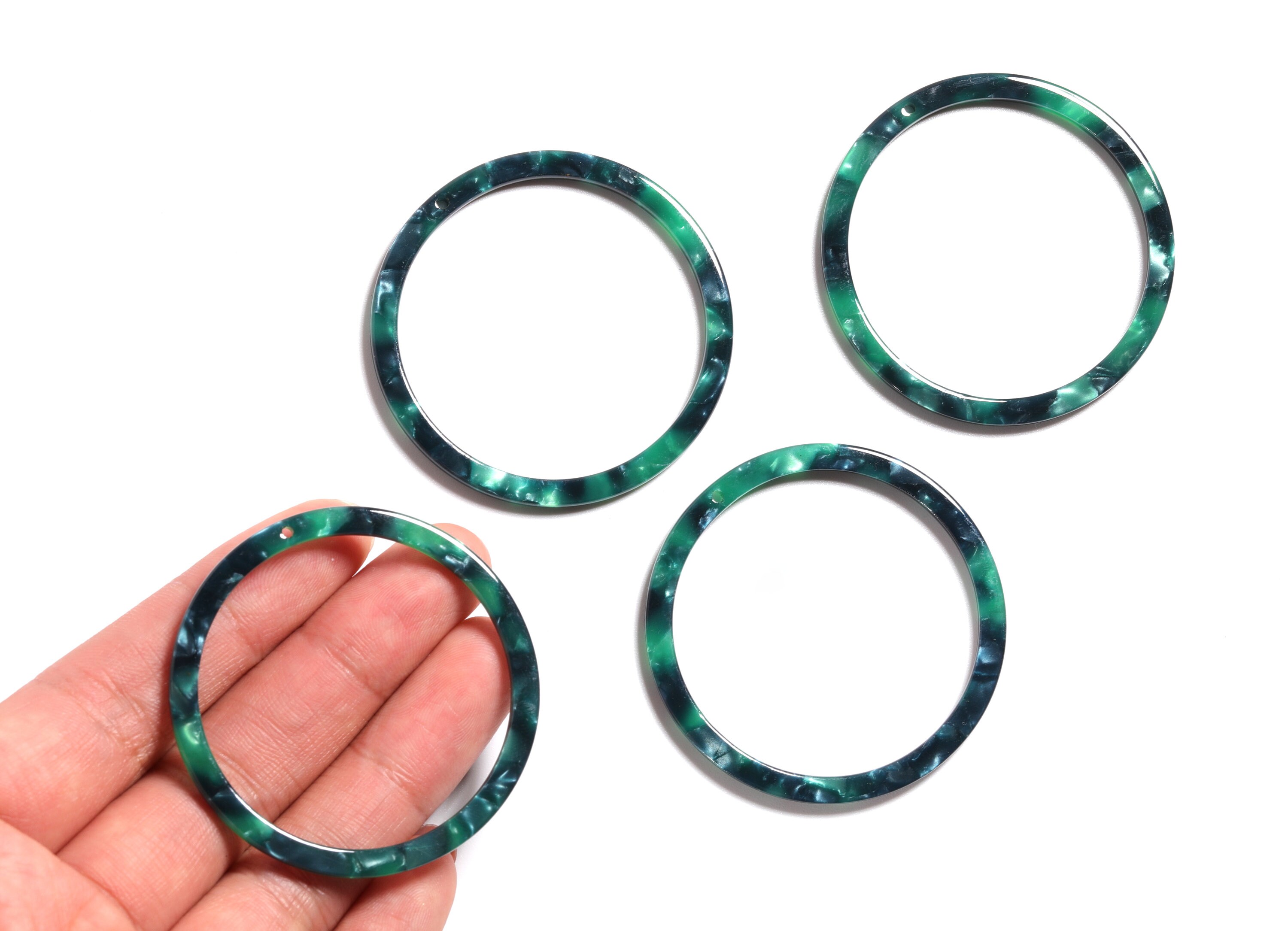 魅力の Acetate Pendant Shaped Circle - Charms Earrings Hoop マザーボード