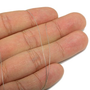0.3mm/2m/Bag Steel Wire - Silver Color Wire for Jewelry Making - Beading Wire for Handmade Jewelry - Metal Craft Wire for Jewelry - SS2209-3