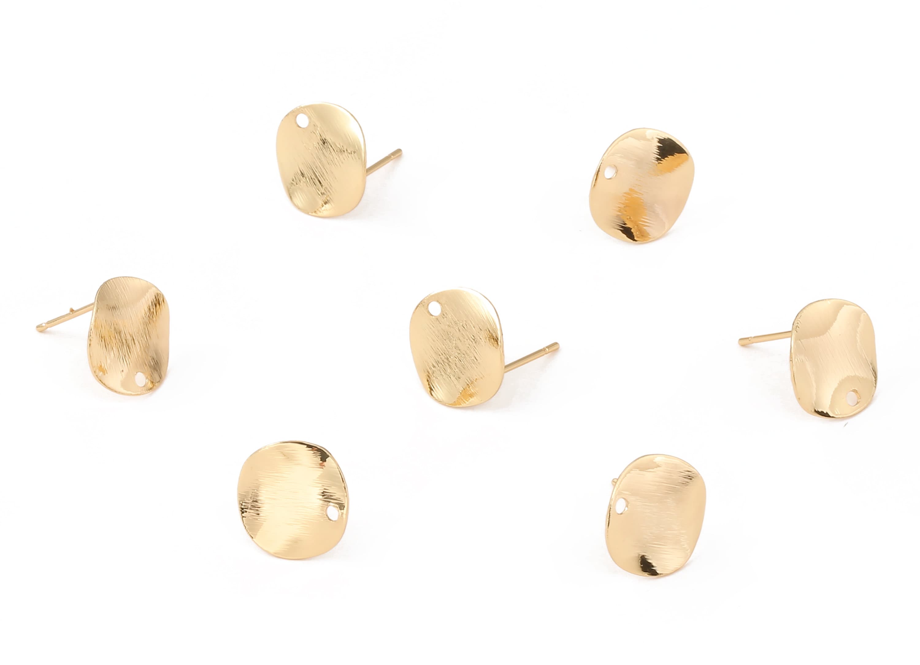 Brass Earring - Circle with gold detail