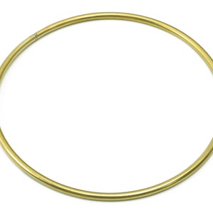Circle Macrame Ring - Raw Brass Curved Himmeli Tube - Round Hanging Decor - Hoop Wire Ring Hanging Metalart - Wall Art 3x100mm - PP7988-100
