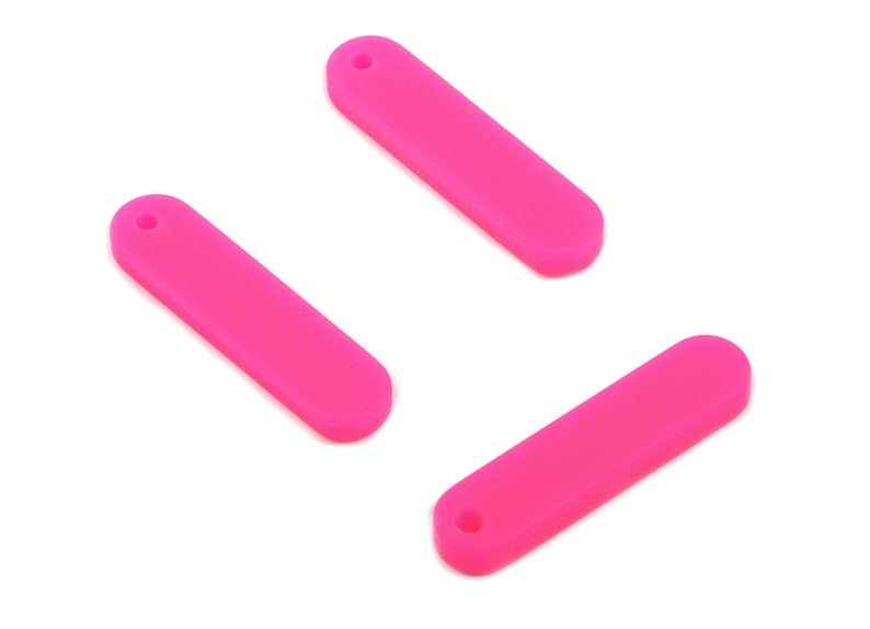 Jewelry Supplies Color Code:A471-20.82x5.06x2.24mm Matte Mini Bar Earring Earring Findings AC1899H Acrylic Bar Earring Charms